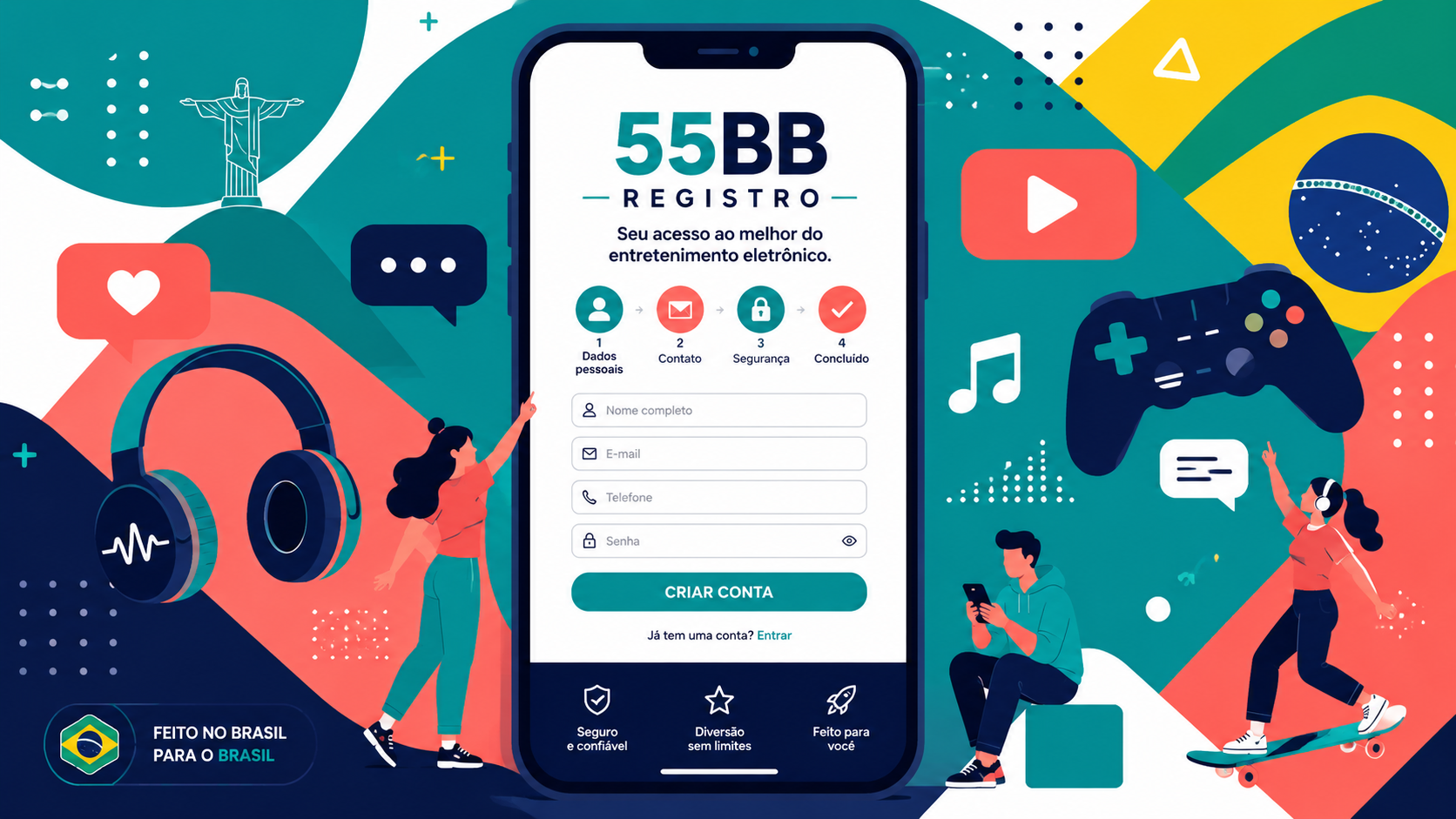 55BB REGISTRO entretenimento eletrônico no Brasil