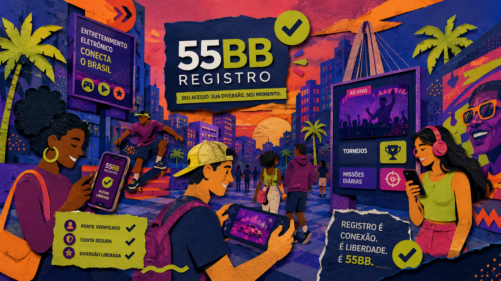 55BB REGISTRO experiência digital no celular